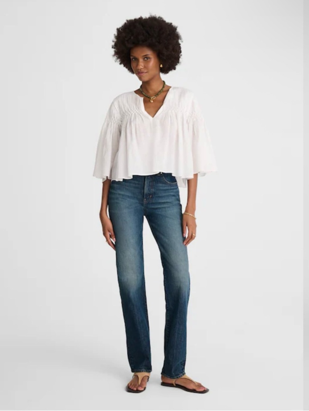 Madewell Women’s Longline straight leg jeans